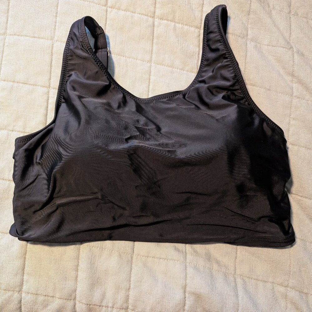 Latched Mama Tie Back Nursing Swim Top - Black